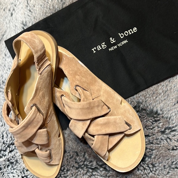 NIB Rag & Bone Elda Sandal in MACAROON Color Size 37. Comes w Box & Dust Bag - Picture 2 of 7